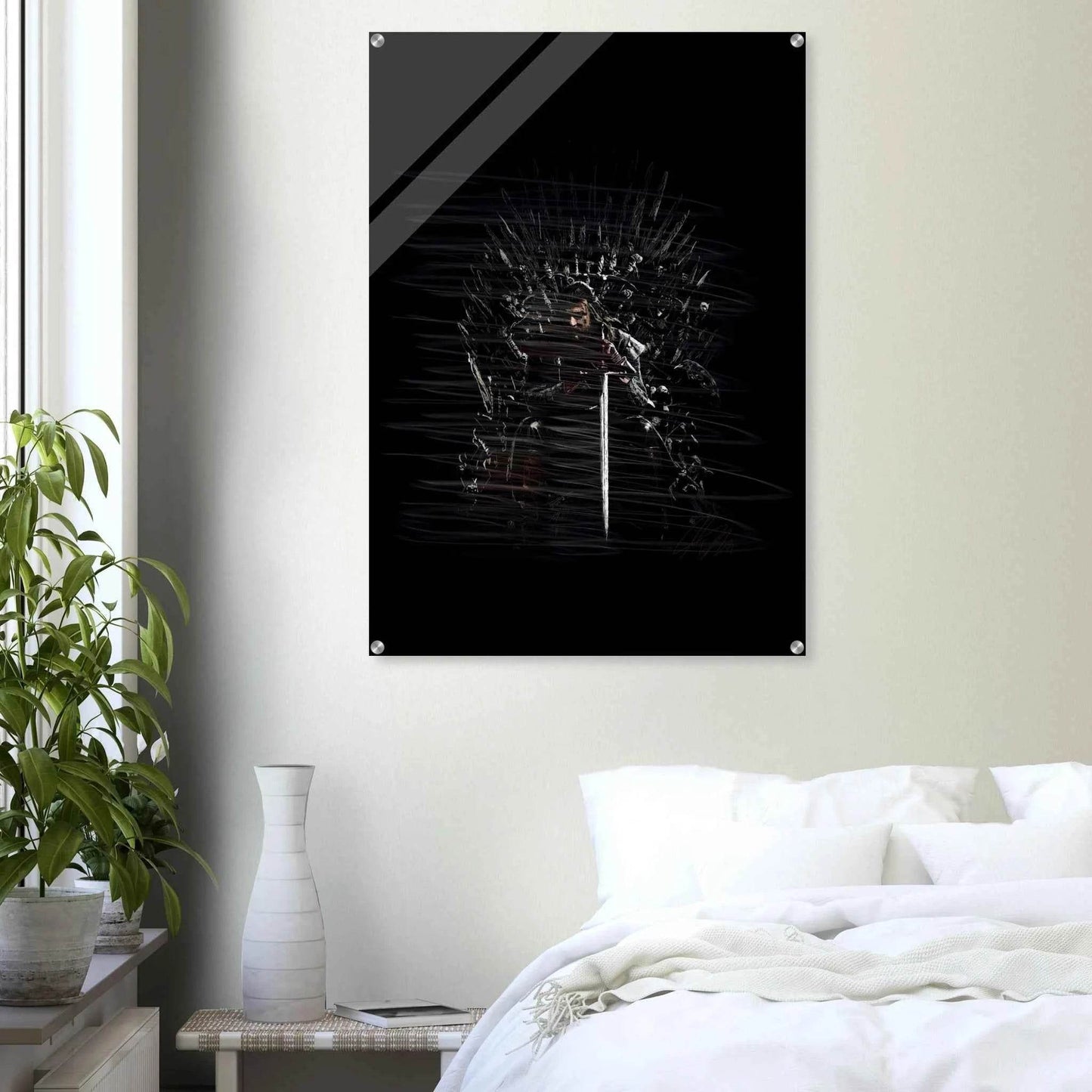 Abstract Warrior Throne Acrylic Print – Dynamic, Modern & Iconic Wall Art - Vibrantwalls