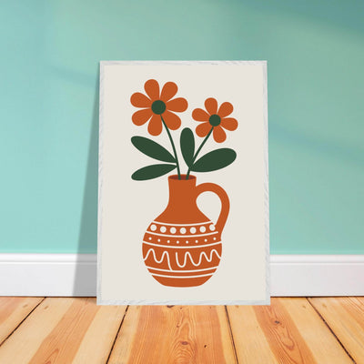 Abstract Floral Vase Art - Vibrantwalls