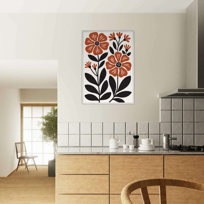 Abstract Floral Bloom Modern Botanical Art - Vibrantwalls