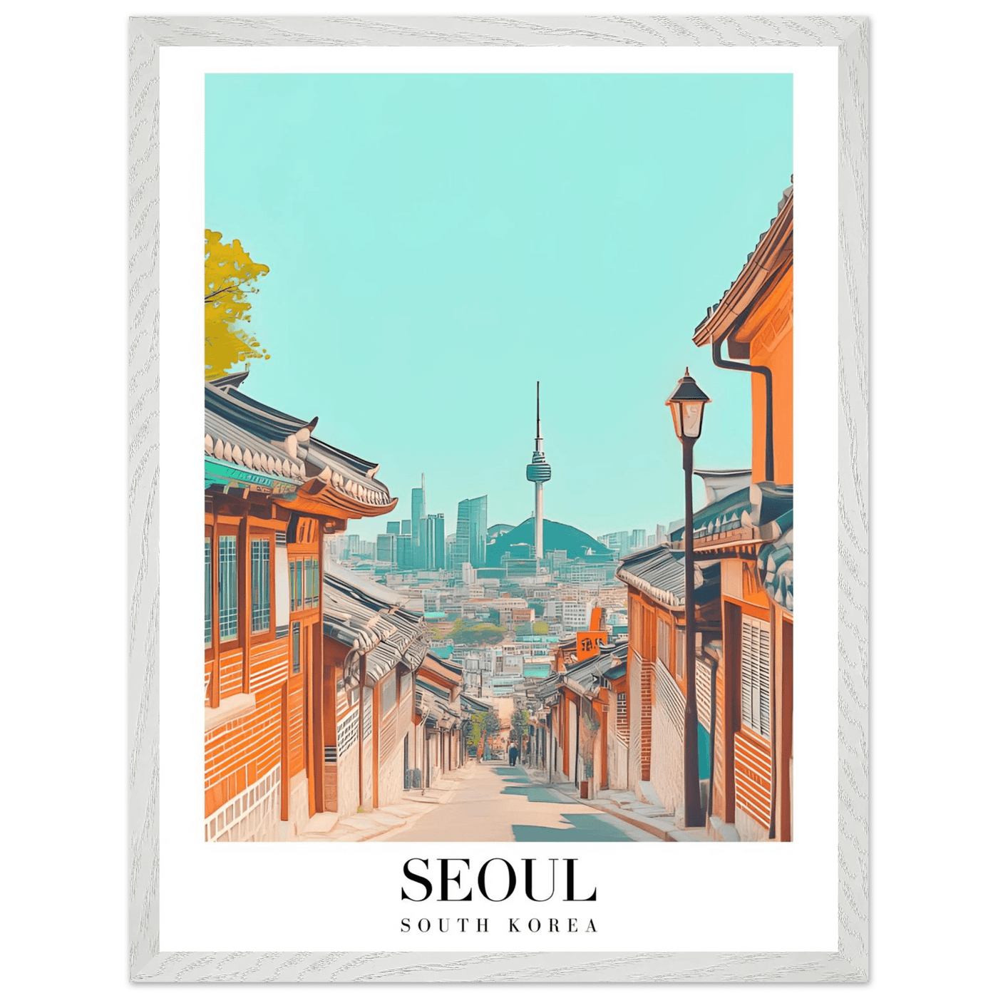 Seoul South Korea Framed Poster – Modern Cityscape & Traditional Charm Wall Art - Vibrantwalls