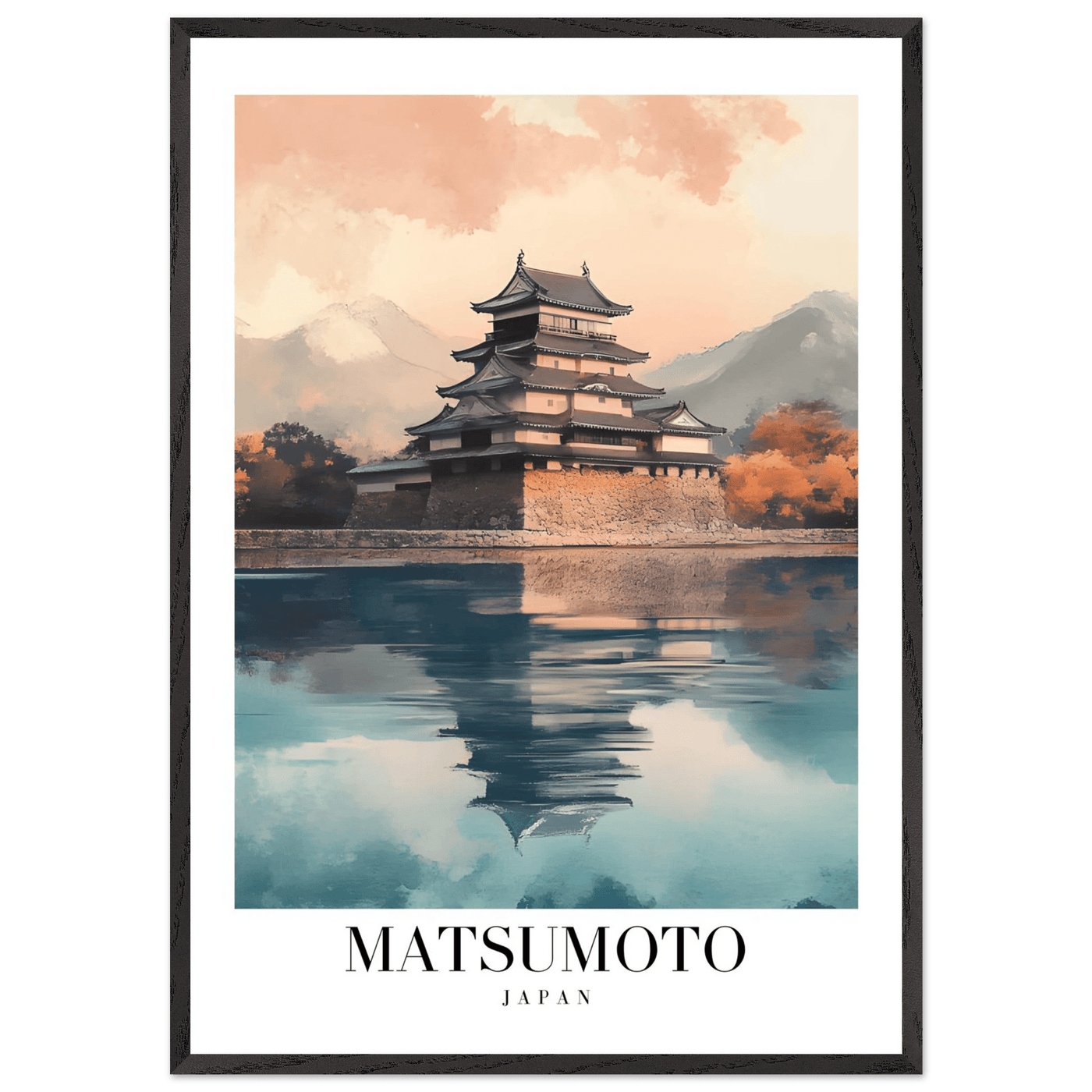 Matsumoto Japan Framed Poster – Serene Travel Wall Art with Wooden Frame - Vibrantwalls