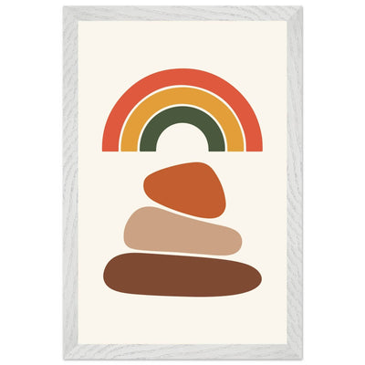 Desert Rainbow & Stone Stack - Vibrantwalls