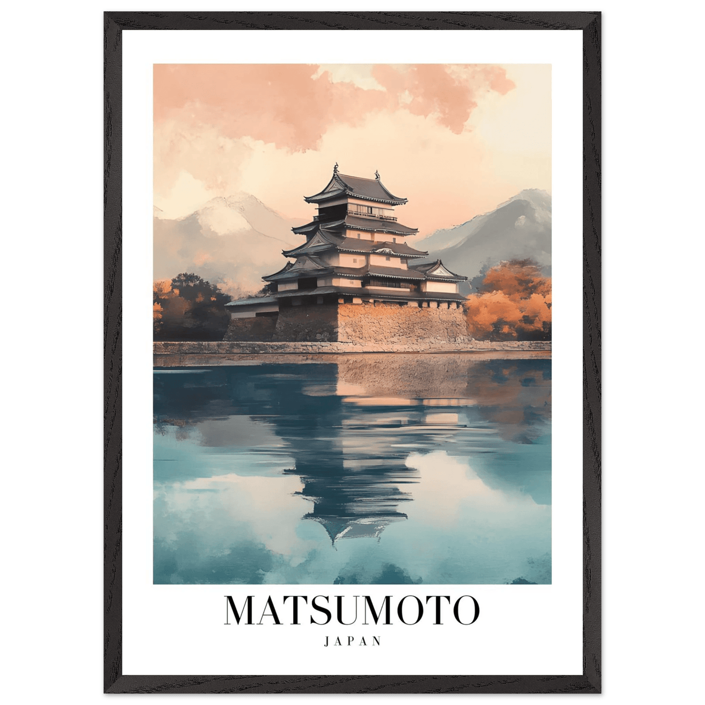 Matsumoto Japan Framed Poster – Serene Travel Wall Art with Wooden Frame - Vibrantwalls