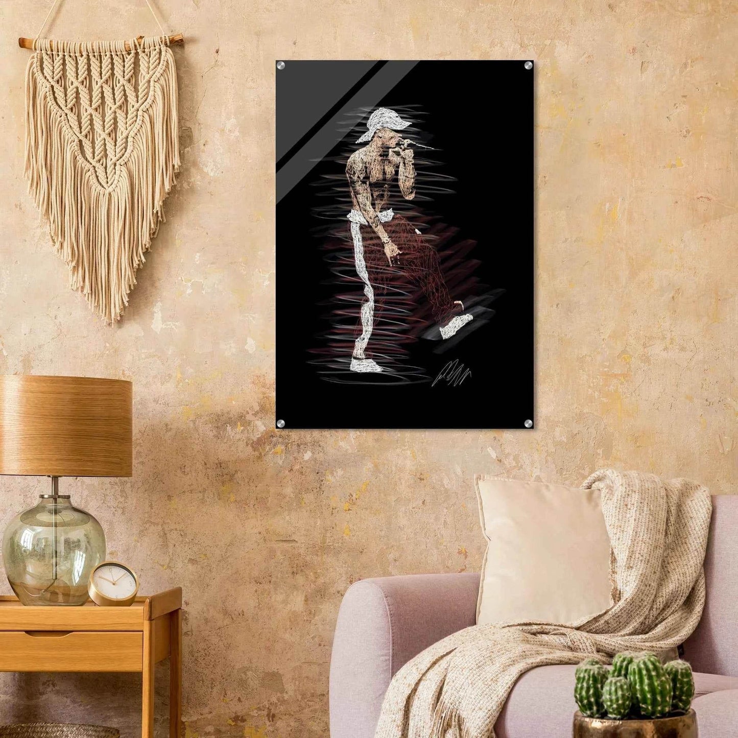 Abstract 'Notorious' Art Acrylic Print – Dynamic, Modern, & Ready to Hang Wall Decor - Vibrantwalls