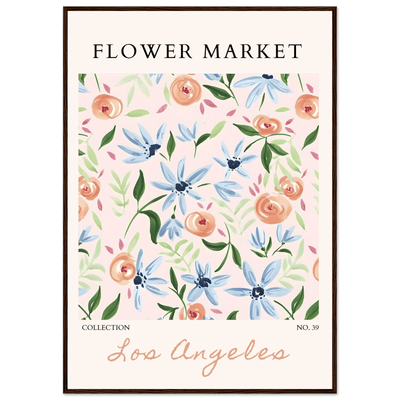 Abstract Floral Framed Poster – Pastel Blossom & Leaf Art Prints | Ready-to-Hang Wall Decor - Vibrantwalls