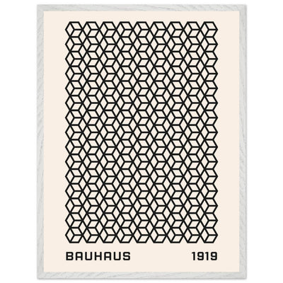 Bauhaus 1919 Geometric Cube Pattern Art Print – Modern Minimalist Framed Poster in Multiple Sizes - Vibrantwalls