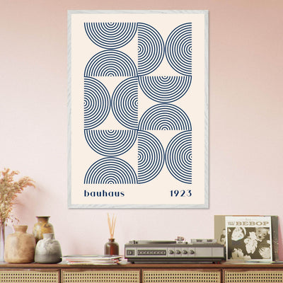 Bauhaus 1923 Navy & Beige - Vibrantwalls