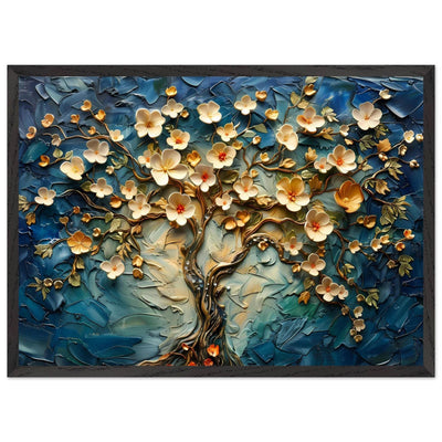 Textured Tree of Life Impasto Blooms - Vibrantwalls