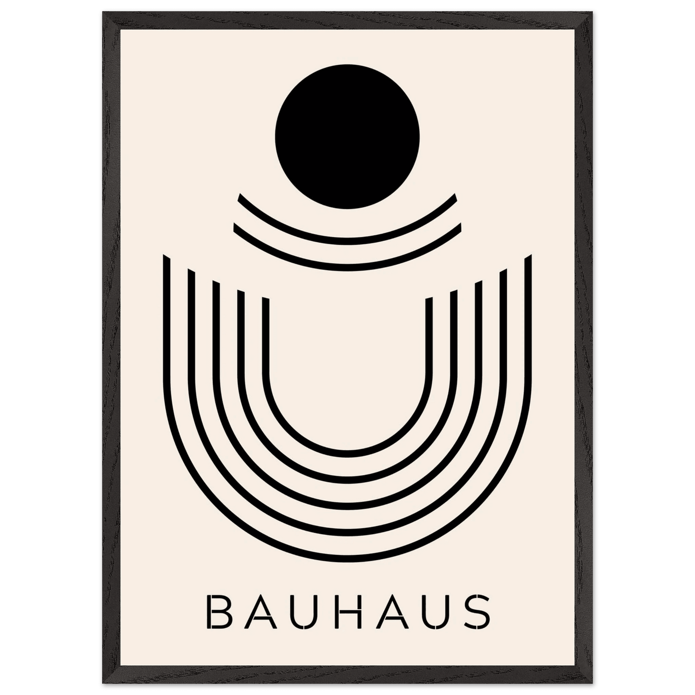 Bauhaus Black & Beige Abstract - Vibrantwalls