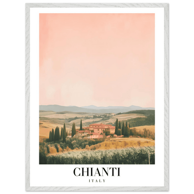 Chianti, Italy Framed Poster – Vintage Tuscan Countryside Wall Art with Customizable Wooden Frame - Vibrantwalls