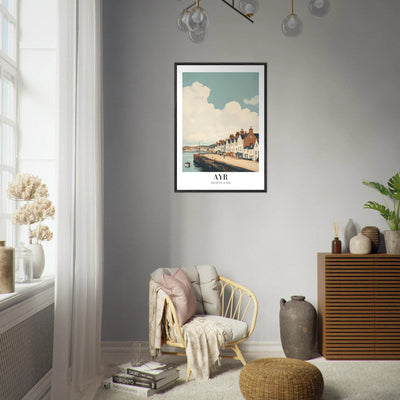 Ayr Scotland Framed Poster – Coastal Charm Wall Art with Custom Wooden Frame Options - Vibrantwalls