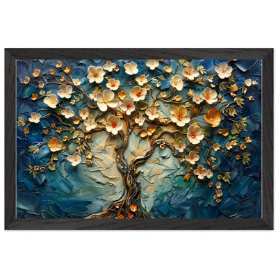 Textured Tree of Life Impasto Blooms - Vibrantwalls
