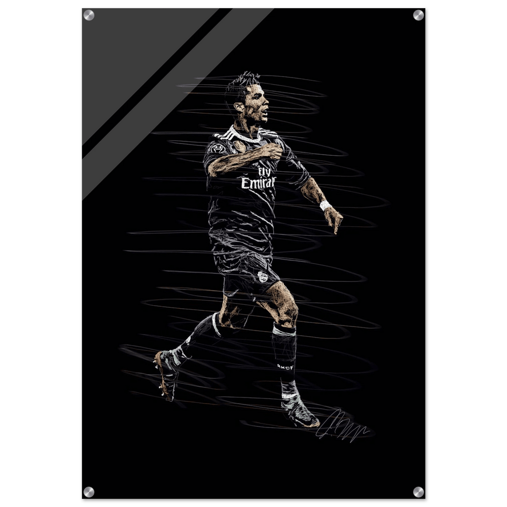 Cristiano Ronaldo - Abstract Mosaic Art - Printed Footballs - Vibrantwalls