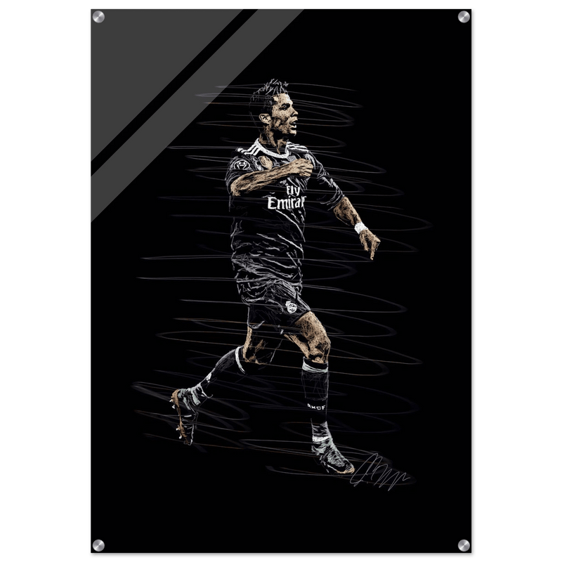 Cristiano Ronaldo - Abstract Mosaic Art - Printed Footballs - Vibrantwalls