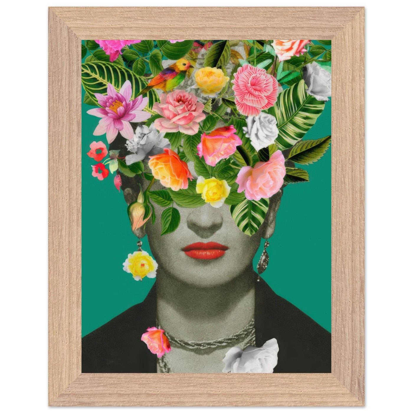 Floral Frida Artwork - Vibrant and Inspiring Home Decor - Vibrantwalls