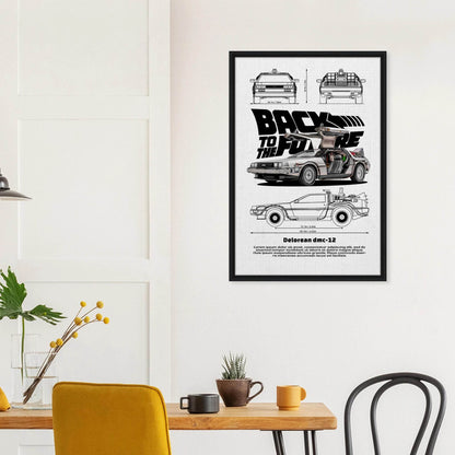 Back to the Future DeLorean 1980s Movie Canvas - Wall Art - Vibrantwalls