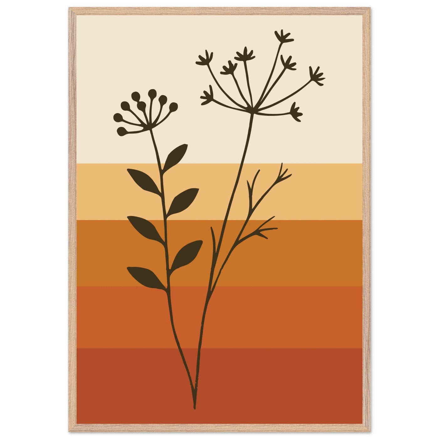 Abstract Floral Earth Tones - Vibrantwalls