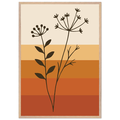 Abstract Floral Earth Tones - Vibrantwalls
