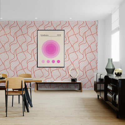Bauhaus Pink Gradient Circle - Vibrantwalls