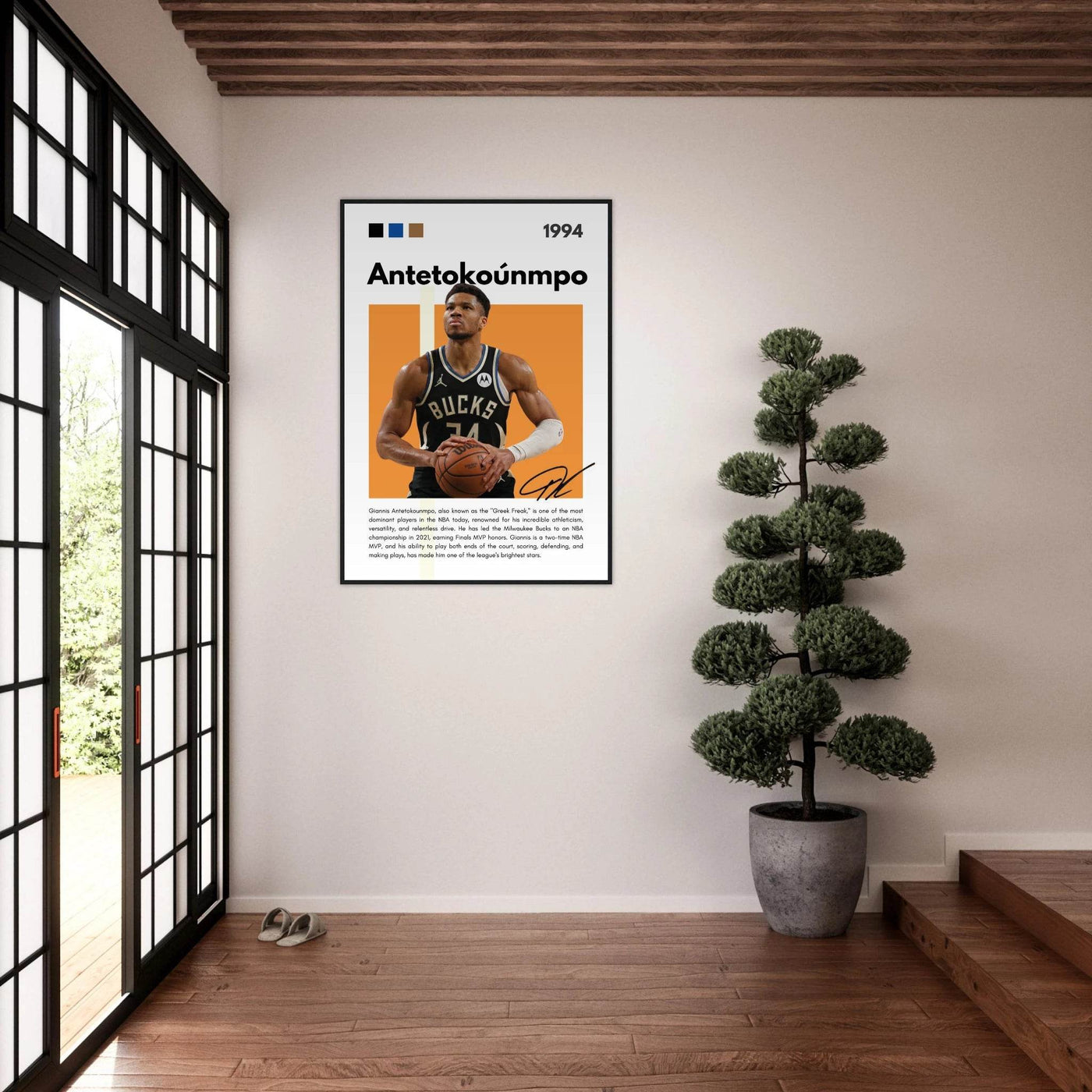 Giannis Antetokounmpo Greek Freak Bucks Poster - Vibrantwalls