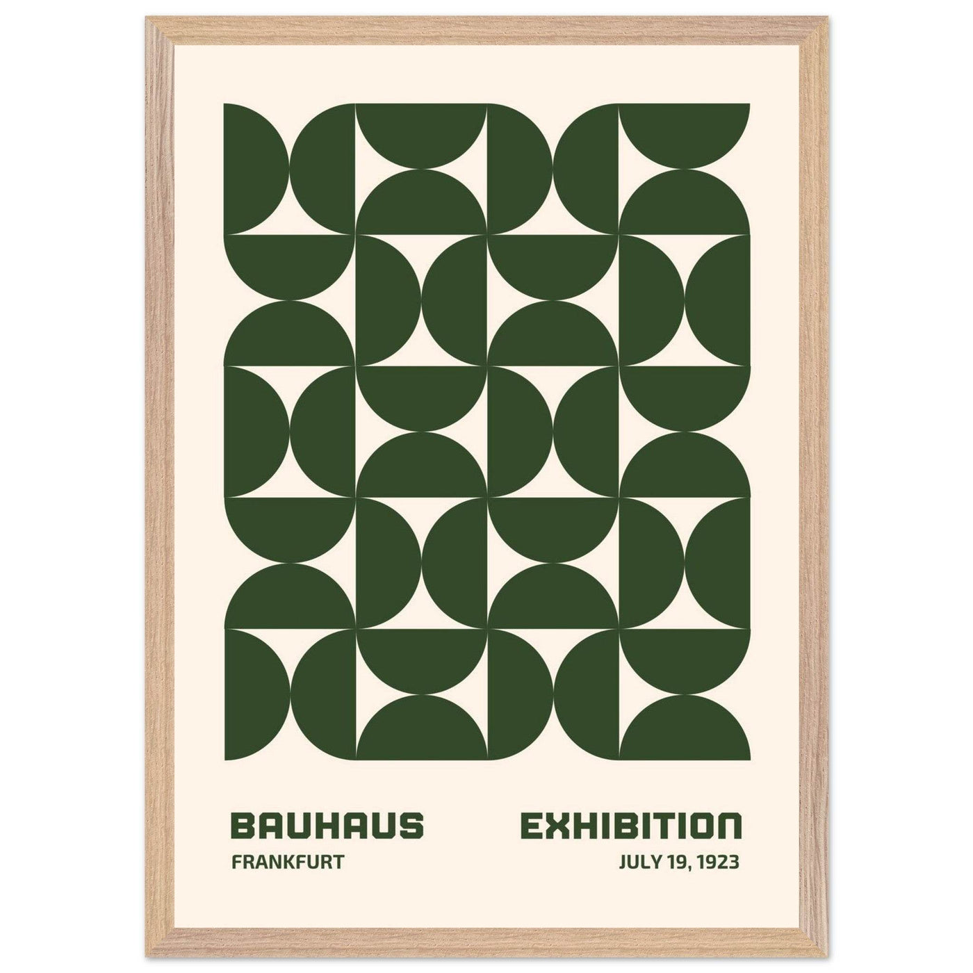 Bauhaus Forest Green & Cream Modern - Vibrantwalls