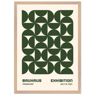 Bauhaus Forest Green & Cream Modern - Vibrantwalls