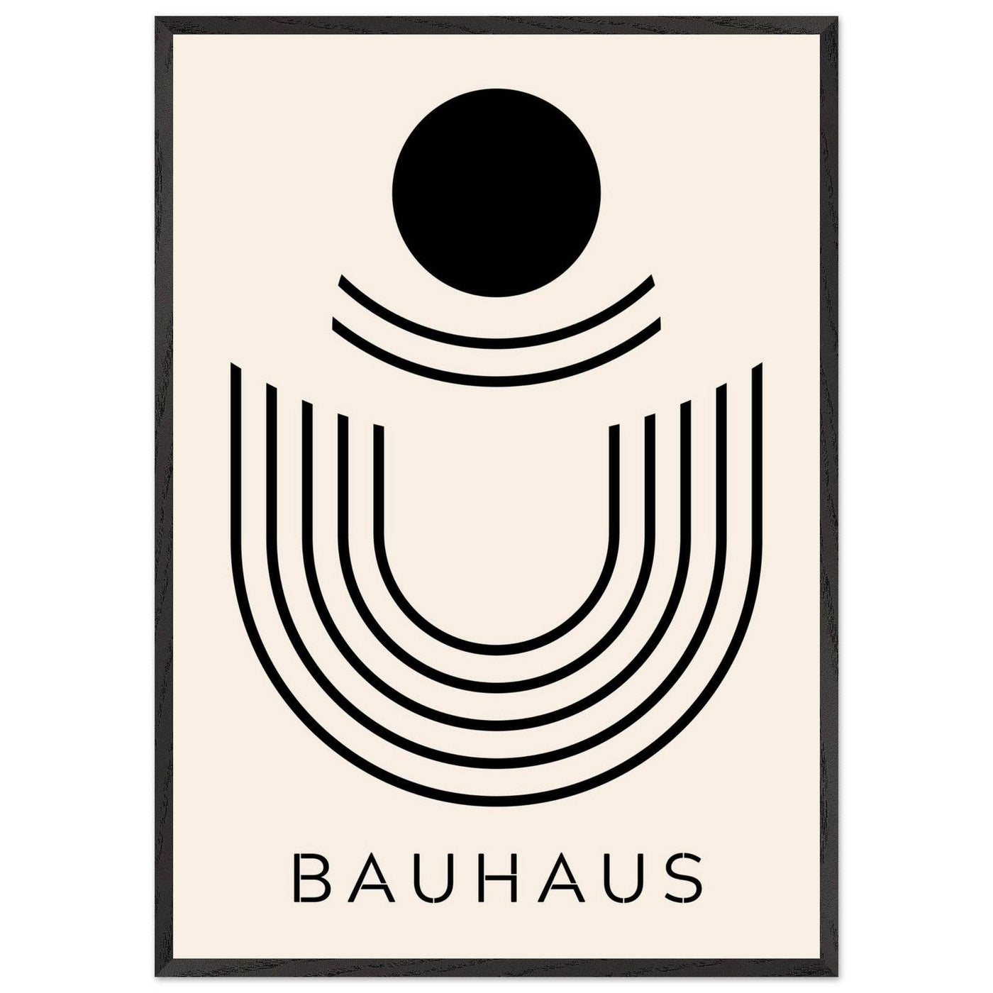 Bauhaus Black & Beige Abstract - Vibrantwalls
