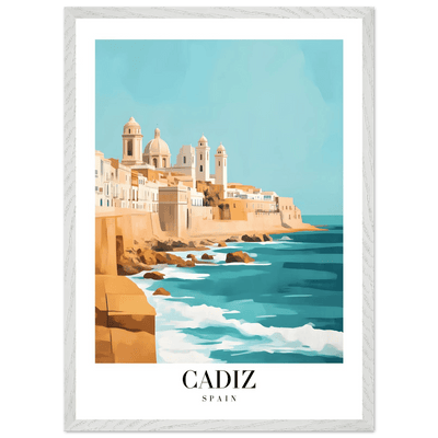 Cadiz Spain Framed Poster – Coastal Charm & Vintage Travel Wall Art with Wooden Frame - Vibrantwalls