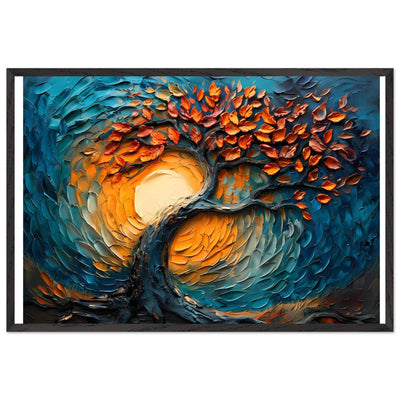 Palette Knife Tree of Life Framed - Vibrantwalls