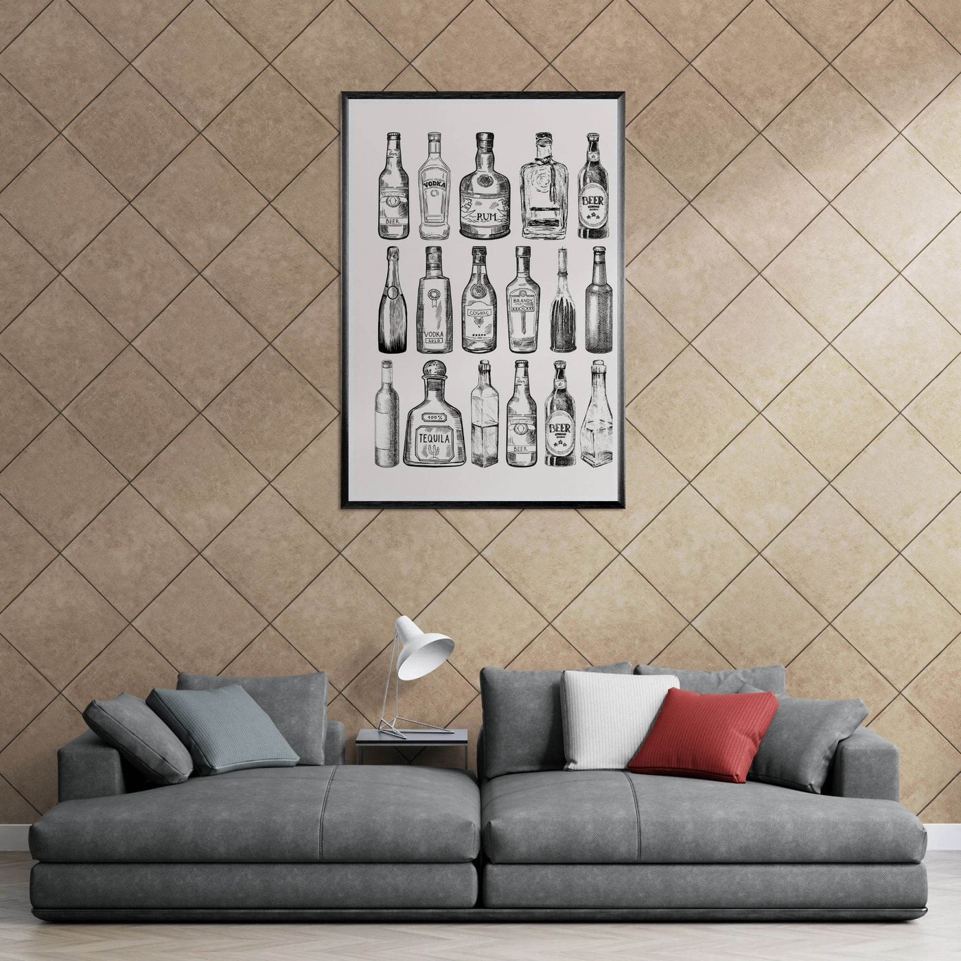 Gin Tonic Cocktail Recipe Classic Bar Print - Vibrantwalls