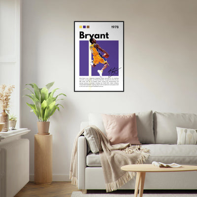 Kobe Bryant Black Mamba Lakers Vintage Poster Vibrantwalls