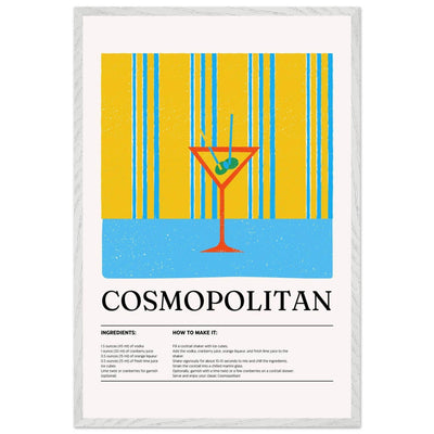 Cosmopolitan Cocktail Recipe City Chic Bar Print - Vibrantwalls