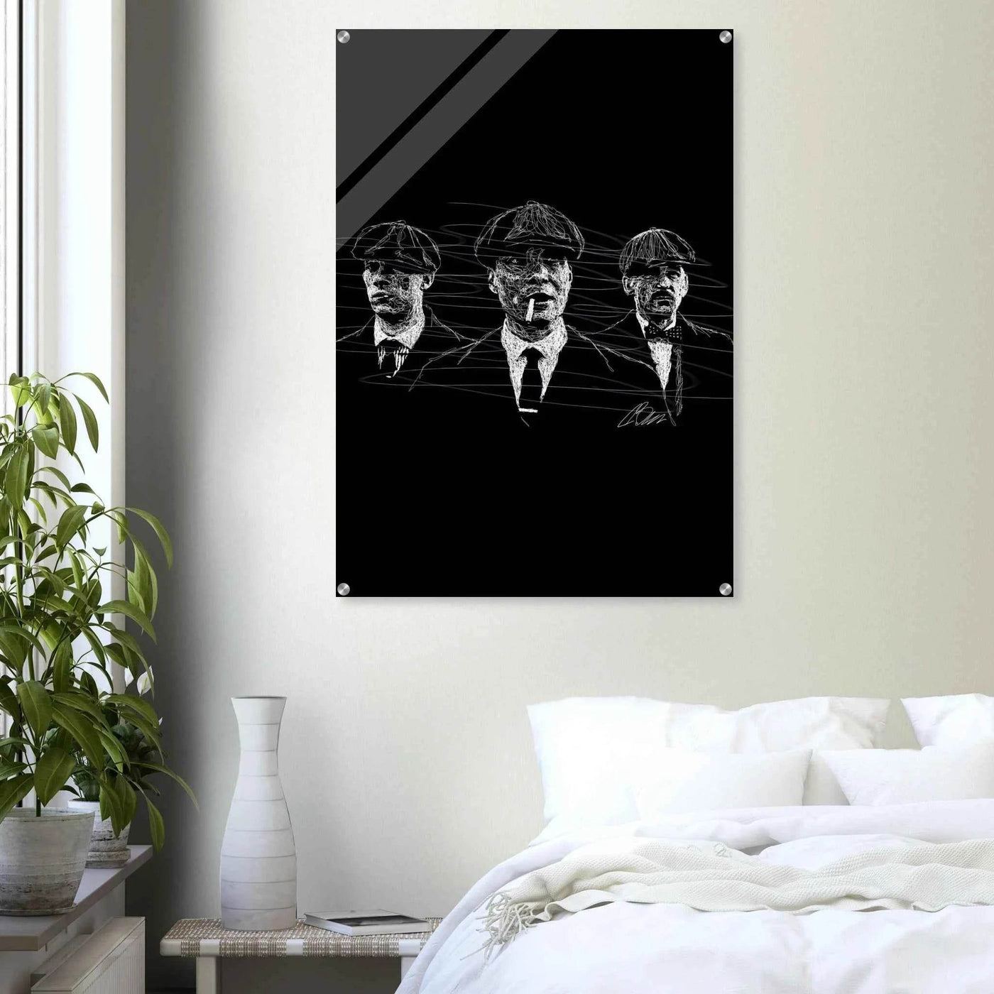 Peaky Blinders Inspired Acrylic Print – Iconic Black & White Art, Durable & Modern Wall Decor