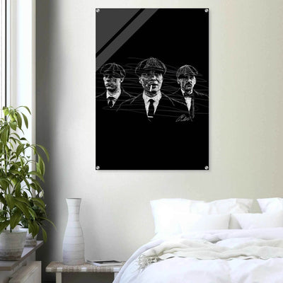 Peaky Blinders Inspired Acrylic Print – Iconic Black & White Art, Durable & Modern Wall Decor