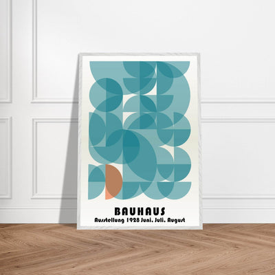 Bauhaus Geometric Art Decor in Teal & Orange – Stylish Modern Decor for Trendy Spaces - Vibrantwalls