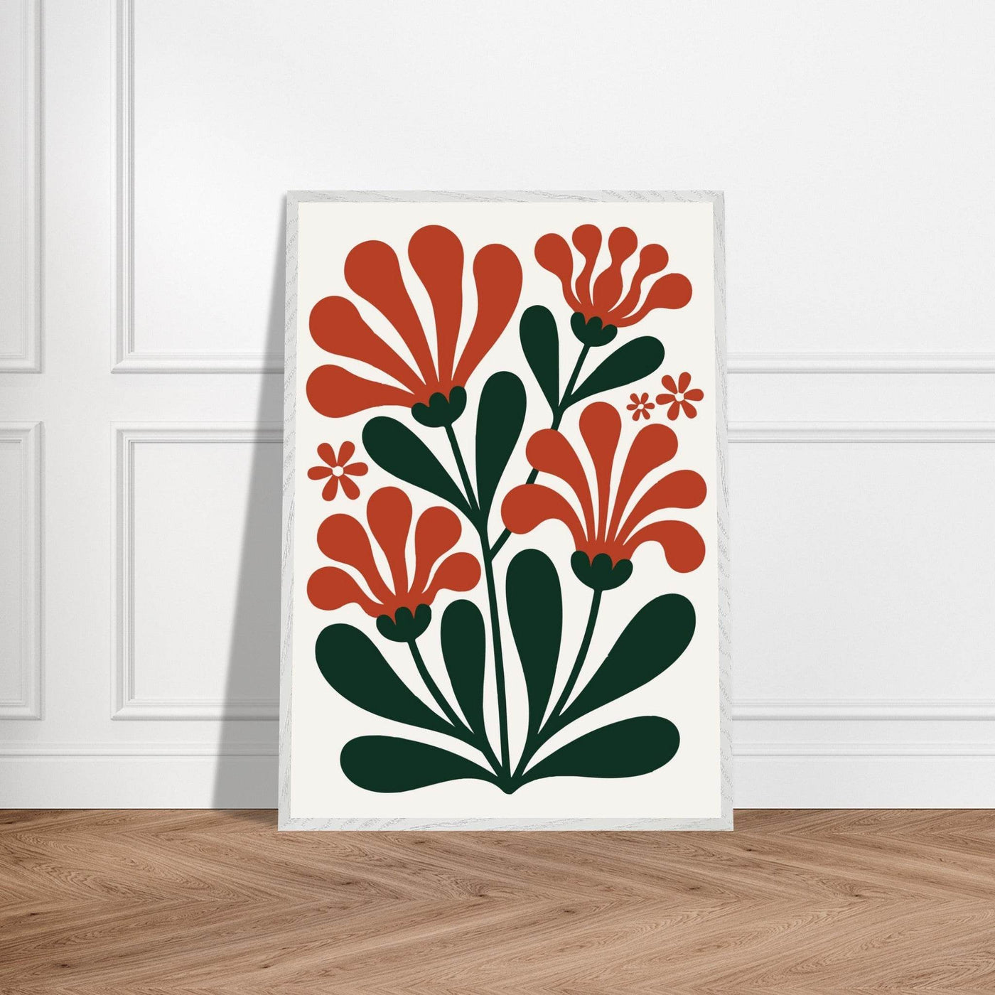 Floral Bloom Terracotta Pot in Green Design for Stylish Plant Display - Vibrantwalls