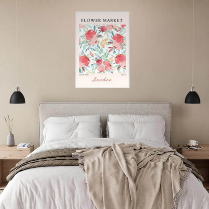 London Flower Market Blush Sage Floral Watercolor - Wall Art - Vibrantwalls