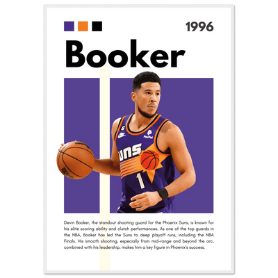 Devin Booker Phoenix Suns Modern Art Print - Vibrantwalls