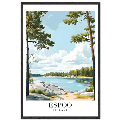 Espoo Finland Framed Poster – Serene Nordic Landscape Wall Art with Wooden Frame - Vibrantwalls