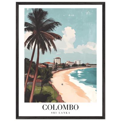 Colombo Sri Lanka Framed Poster – Vintage Coastal Art with Wooden Frame in Multiple Sizes & Finishes - Vibrantwalls