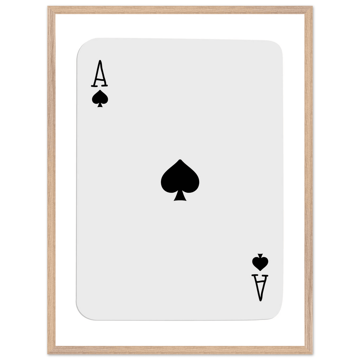 Ace of Spades Poker Card Print - Mounted Framed Poster Art, Eco-Friendly Wood Frame in Your Choice of Style - Vibrantwalls
