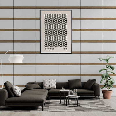 Bauhaus 1919 Geometric Cube Pattern Art Print – Modern Minimalist Framed Poster in Multiple Sizes - Vibrantwalls