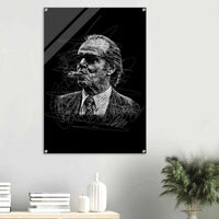 Iconic Jack Nicholson Acrylic Print – Vibrant Scribble Art for Modern Wall Decor - Vibrantwalls