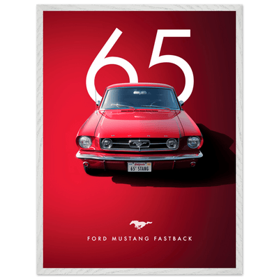 Iconic '65 Ford Mustang Fastback Framed Poster | Timeless Automotive Art, Ready-to-Hang in Your Style - Vibrantwalls