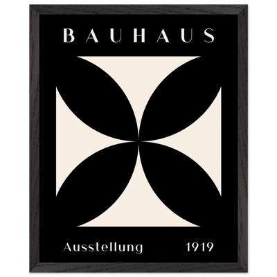 Bauhaus Ausstellung 1919 Black & Cream Minimalist - Vibrantwalls