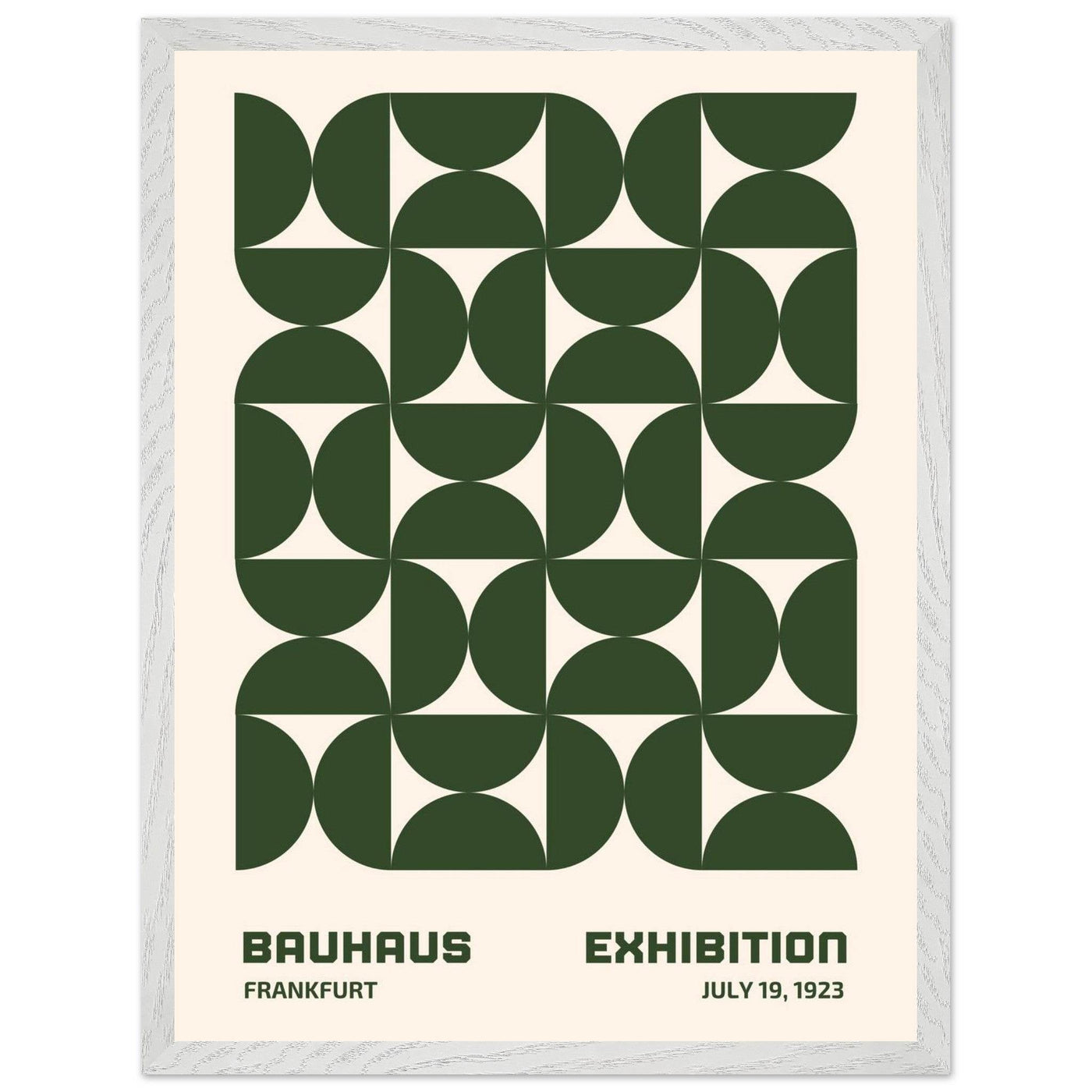 Bauhaus Forest Green & Cream Modern - Vibrantwalls