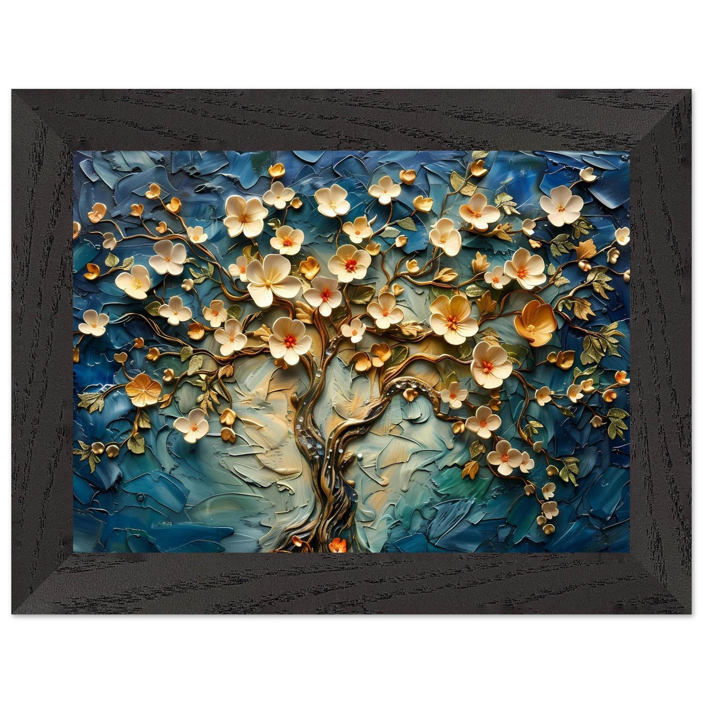 Textured Tree of Life Impasto Blooms - Vibrantwalls
