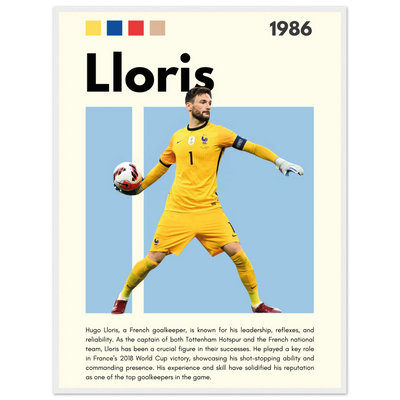 Hugo Lloris France Goalkeeper Football Poster 60x80 cm 24x32″ White frame Vibrantwalls