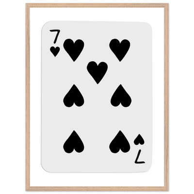 Seven of Spades Poker Card Print - Mounted & Framed Wall Art, Eco-Friendly Wood Frame in Multiple Finishes - Vibrantwalls