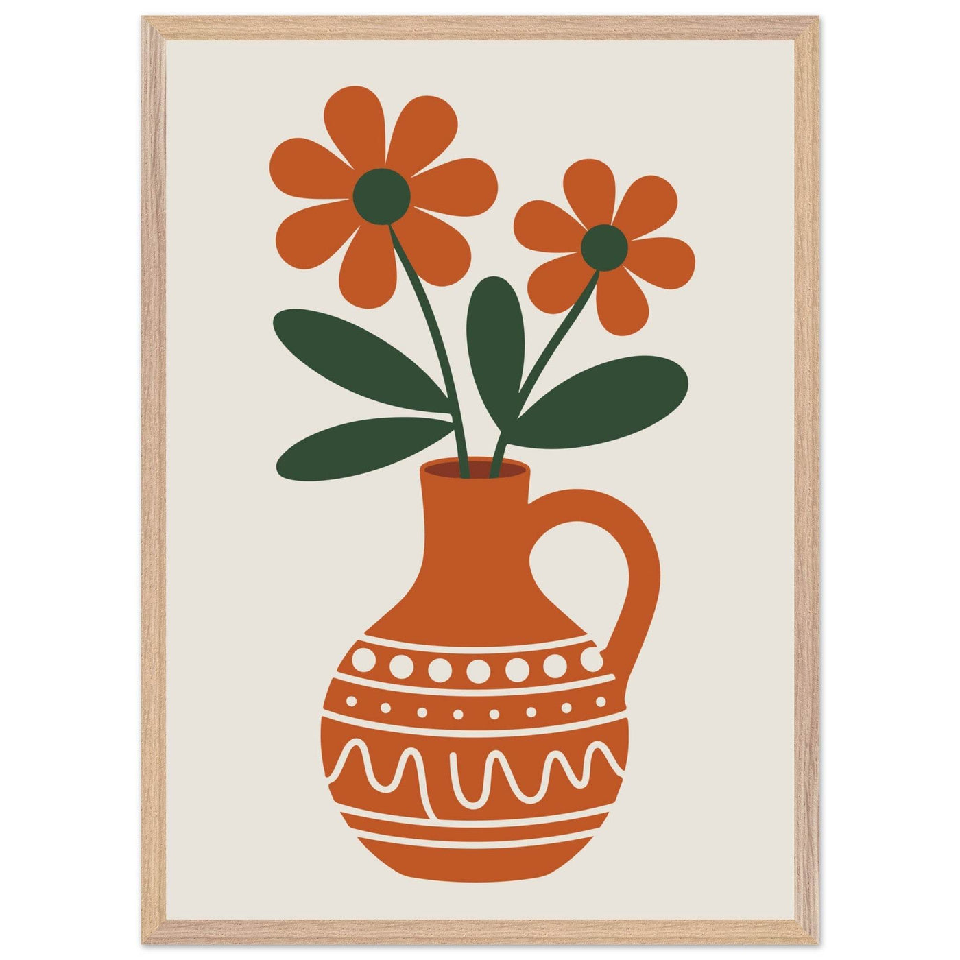 Abstract Floral Vase Art - Vibrantwalls